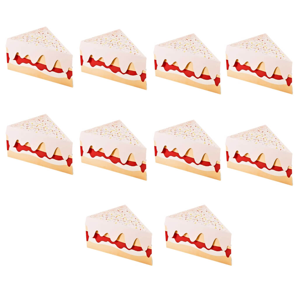 Cute cake slice party favour boxes for party treats