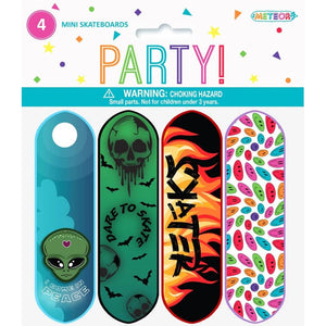 Mini Skateboards 4pk kids birthday party favours