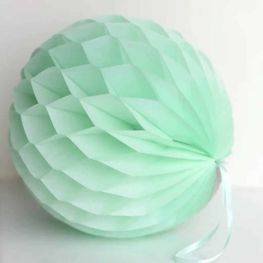 Decorative Mint Green Paper Honeycomb Ball