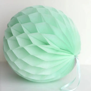 Decorative Mint Green Paper Honeycomb Ball