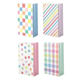 Pastel paper party loot bags pack of 8
