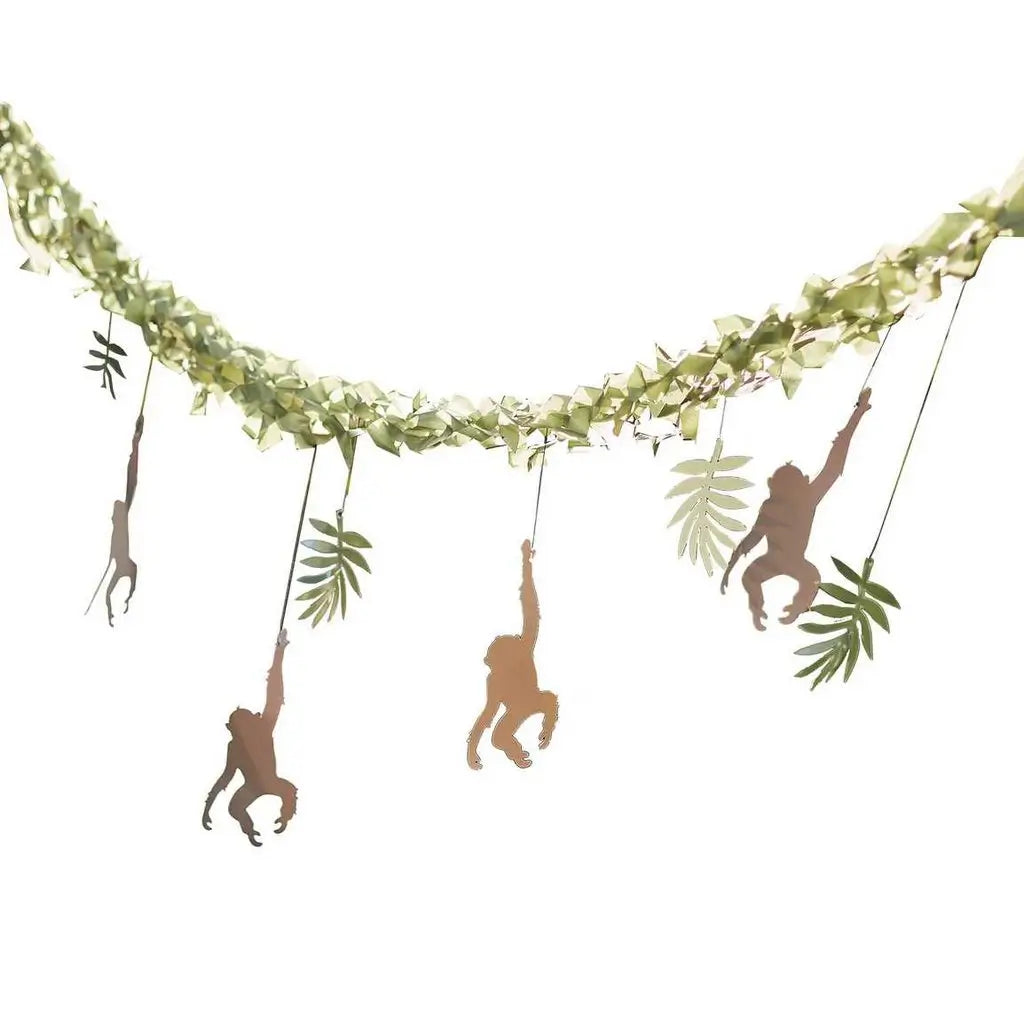 Monkey & Leaf Wild Jungle Bunting Backdrop