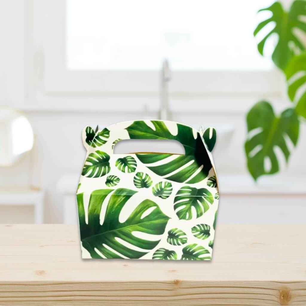 Monstera Gable Treat Boxes 6pk party favours gift bags