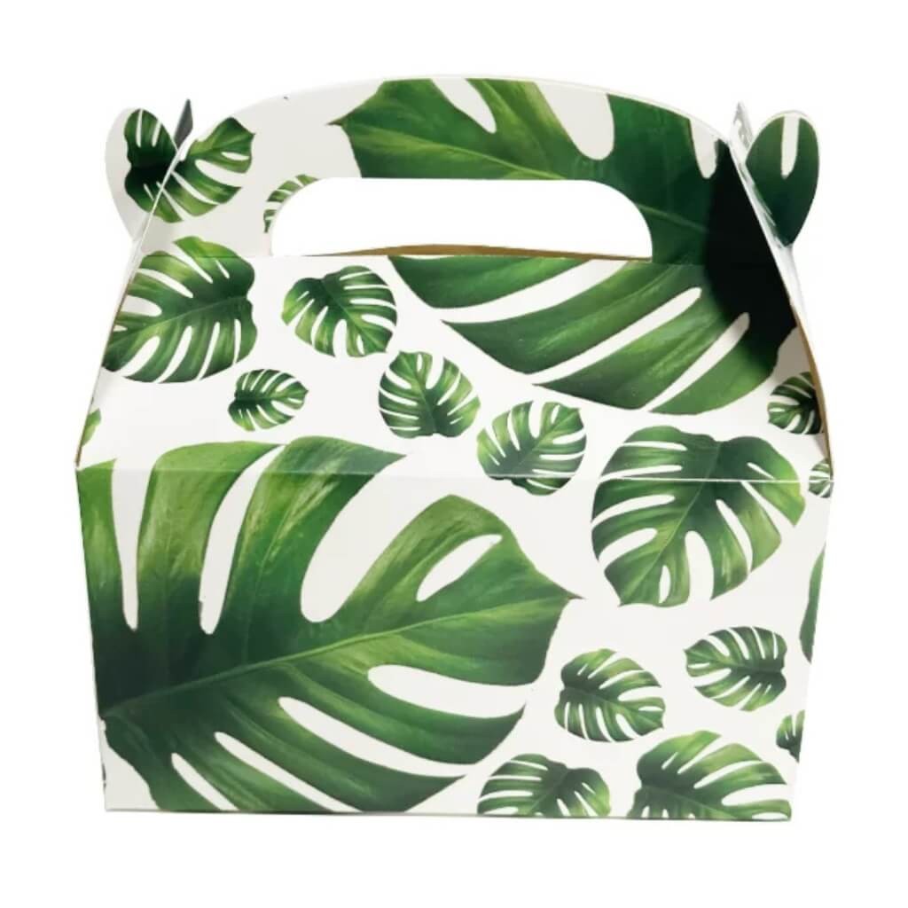 Monstera Gable Treat Boxes 6pk party favours gift bags