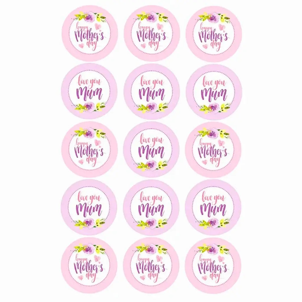 Floral lilac edible cupcake topper for Mother’s Day