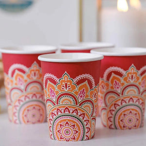 Multicoloured Diwali Paper Cups 8pk