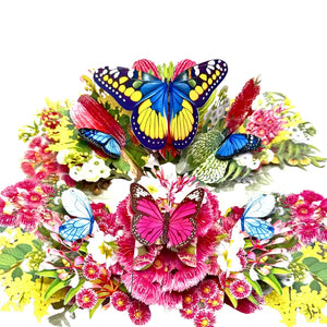 Australian spring butterfly garden pop-up greeting card