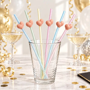 Nude 3D Boobie Hen Party Drinking Straws 19cm 6 Pack