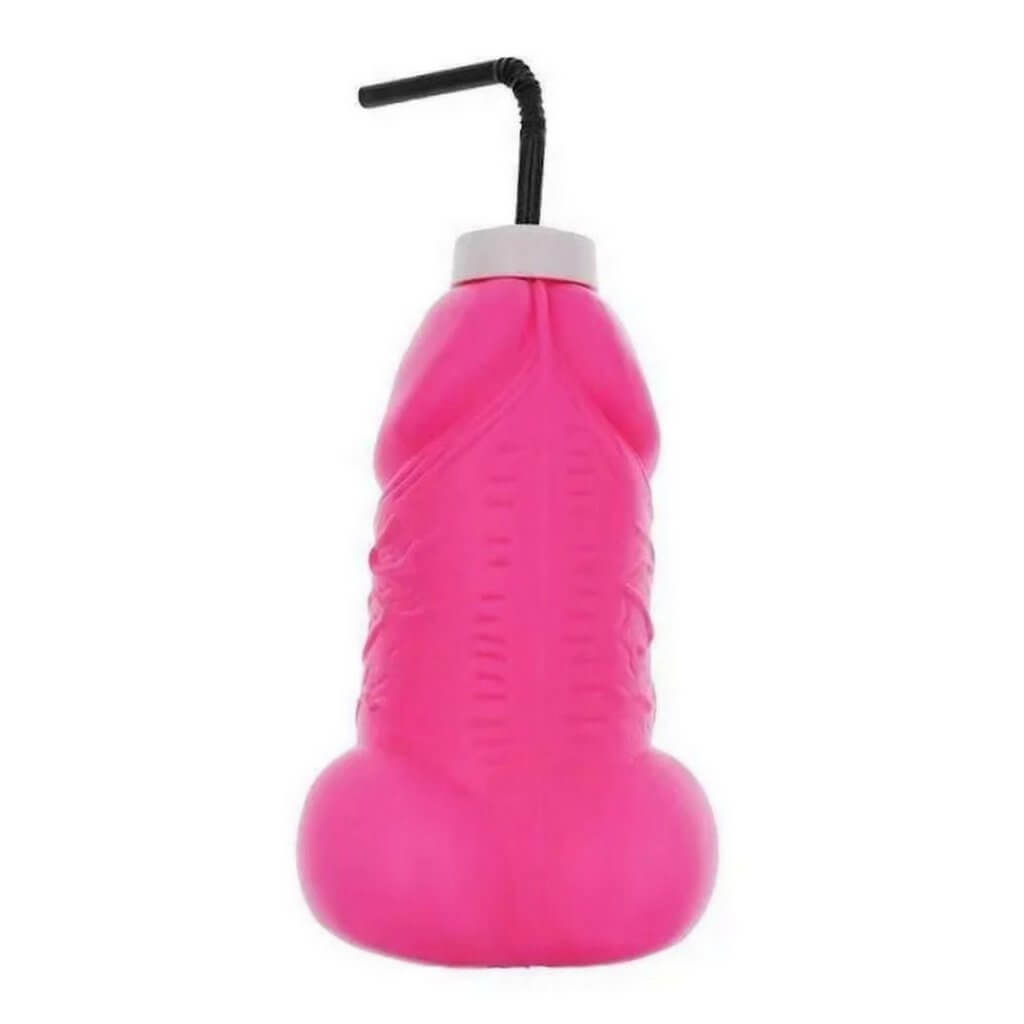 Naughty Hen Party Penis Shaped Bottle - Hot Pink