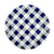 Navy Blue Gingham Paper Plates 17cm 20pk