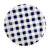 Navy Blue Gingham Paper Plates 23cm 20pk