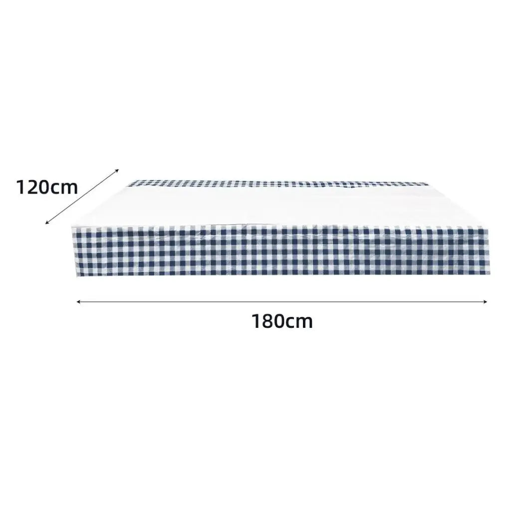 Navy Blue Gingham Paper Tablecover