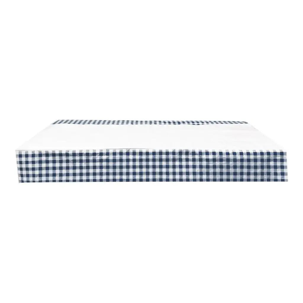Navy Blue Gingham Paper Tablecover