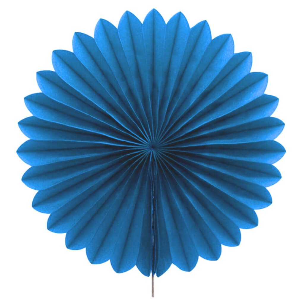 Navy Blue Tissue Paper Fan - 6 Sizes