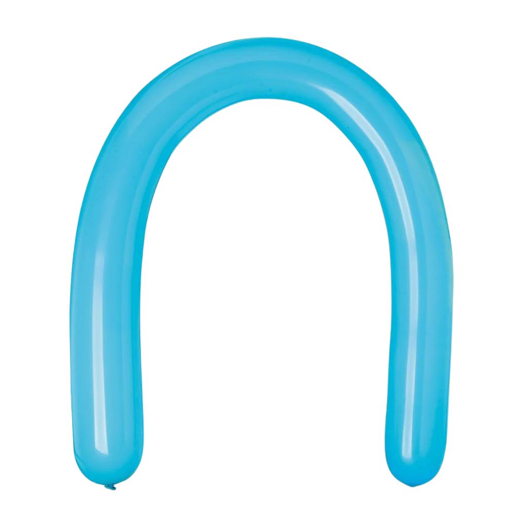 Neon Blue Modelling Long Latex Balloons 10pk