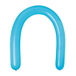 Neon Blue Modelling Long Latex Balloons 10pk
