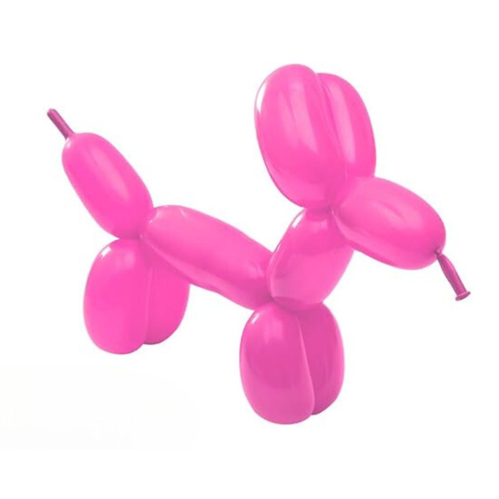 Neon Fuchsia Modelling Long Latex Balloons 10pk