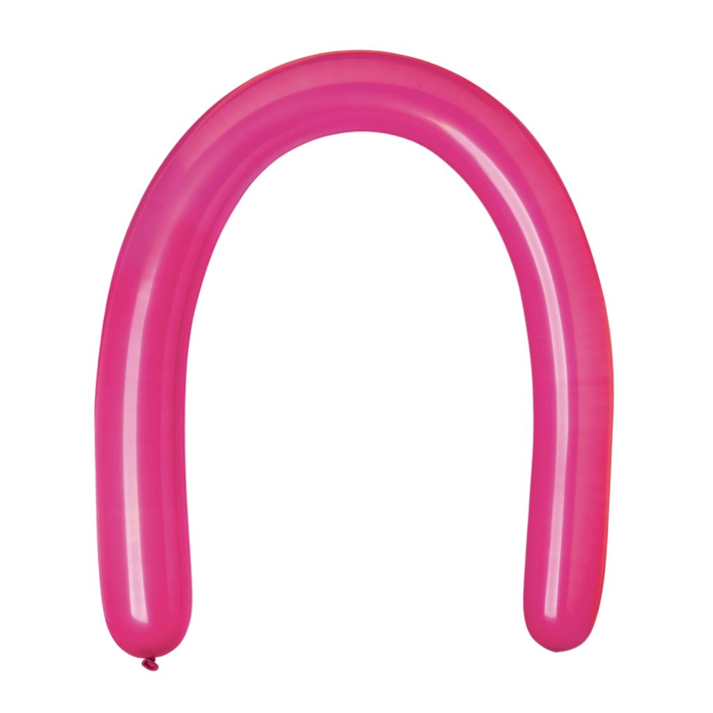 Neon Fuchsia Modelling Long Latex Balloons 10pk