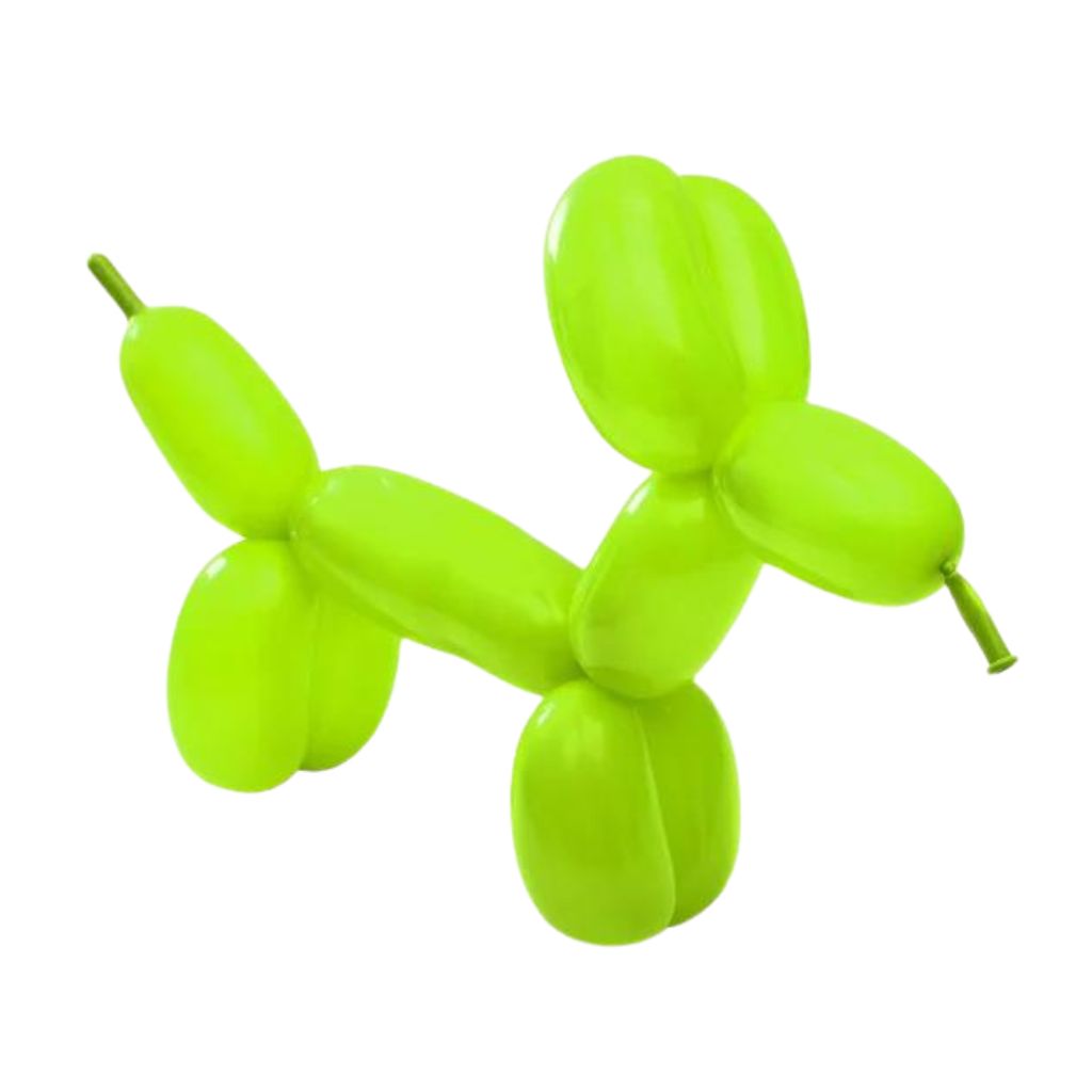 Neon Green Modelling Long Latex Balloons 10pk