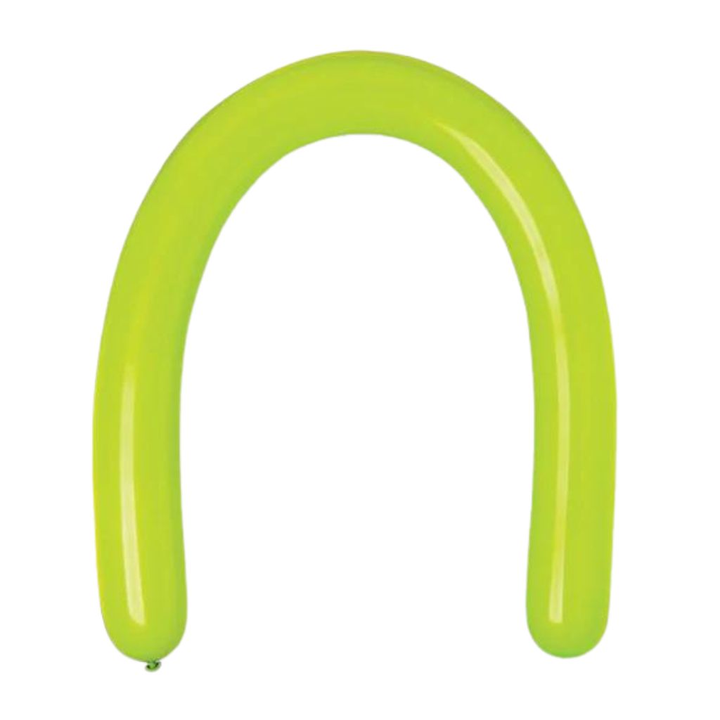 Neon Green Modelling Long Latex Balloons 10pk