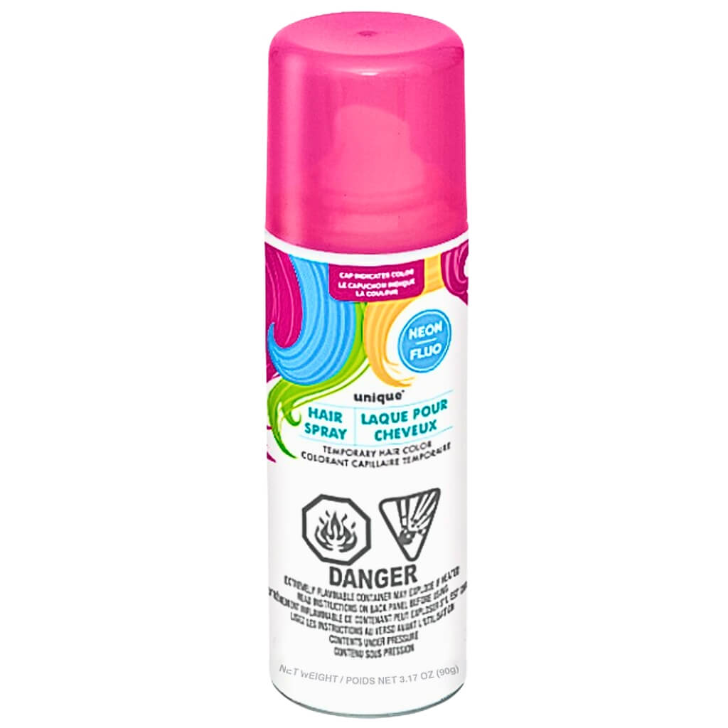 Neon Hot Pink Hair Spray for birthdays and costume parties