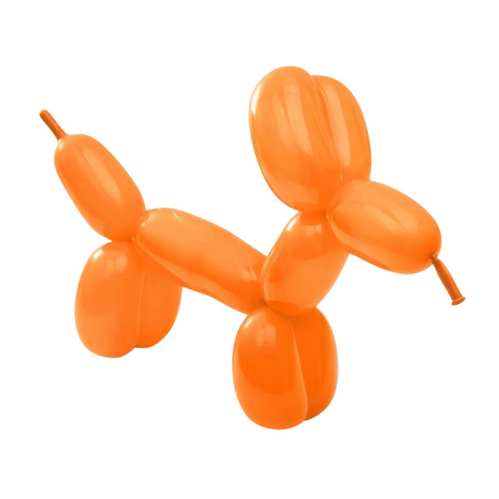 Neon Orange Modelling Long Latex Balloons 10pk