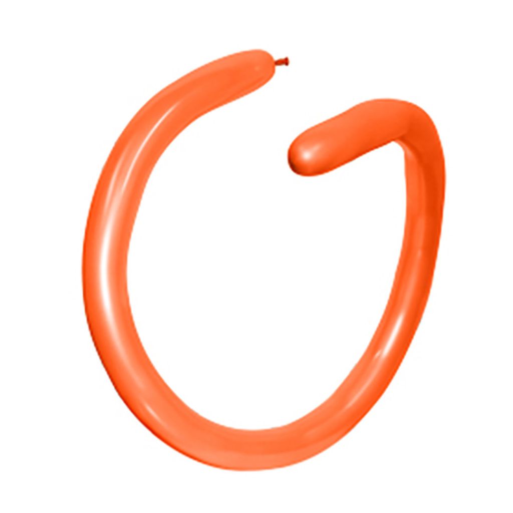 Neon Orange Modelling Long Latex Balloons 10pk