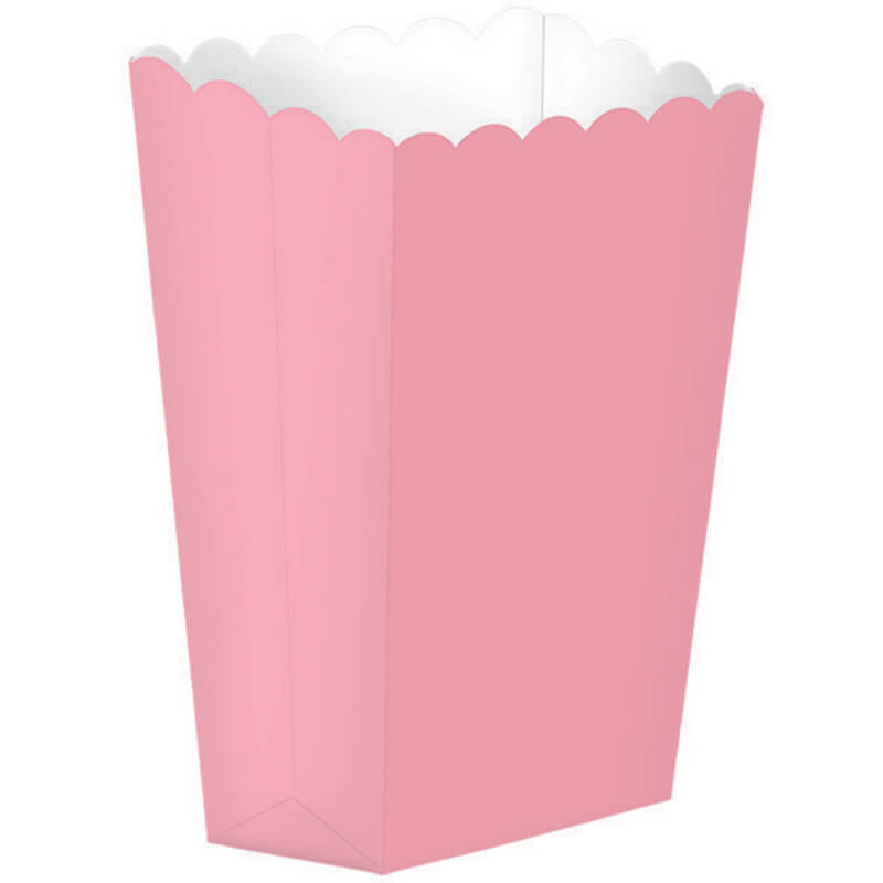Small Popcorn Favour Boxes 5pk - New Pink