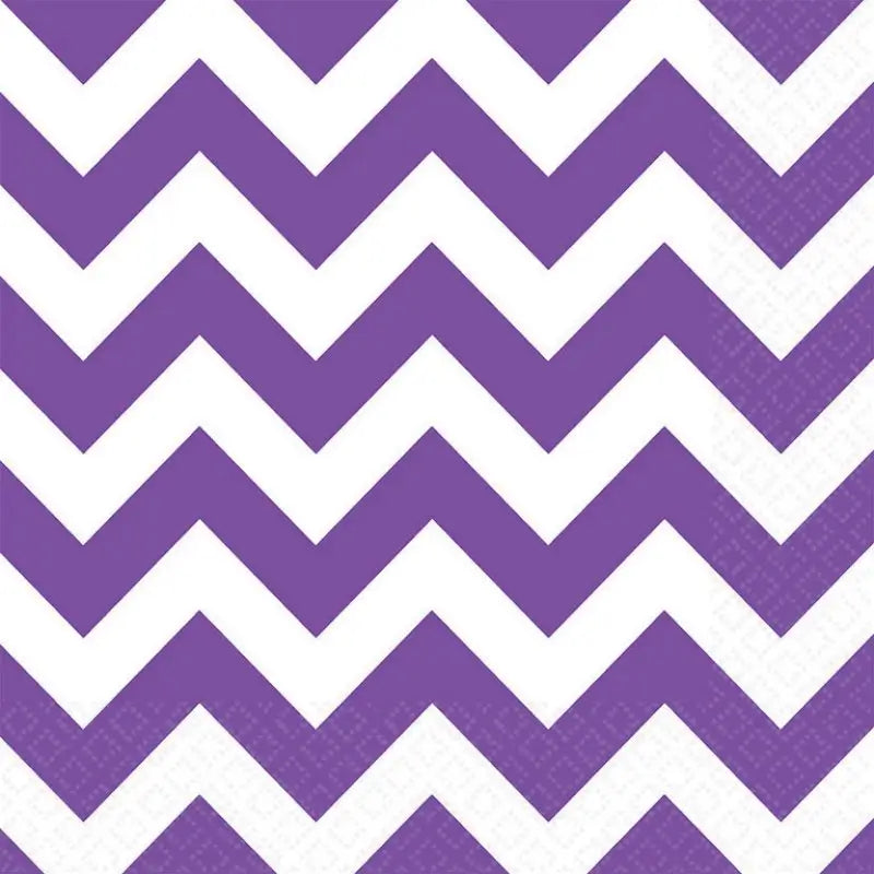 New Purple Chevron Lunch Napkins 16pk