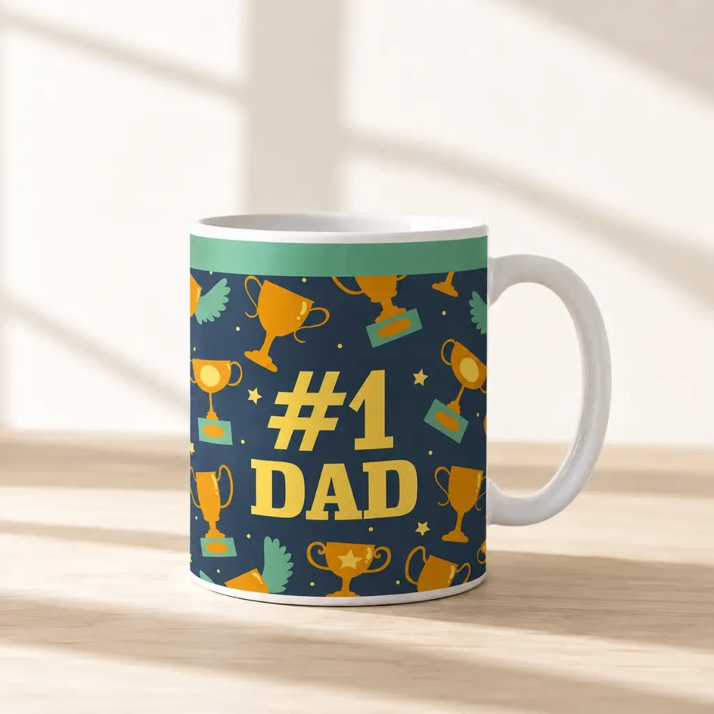 #1 Dad Trophy Coffee Mug