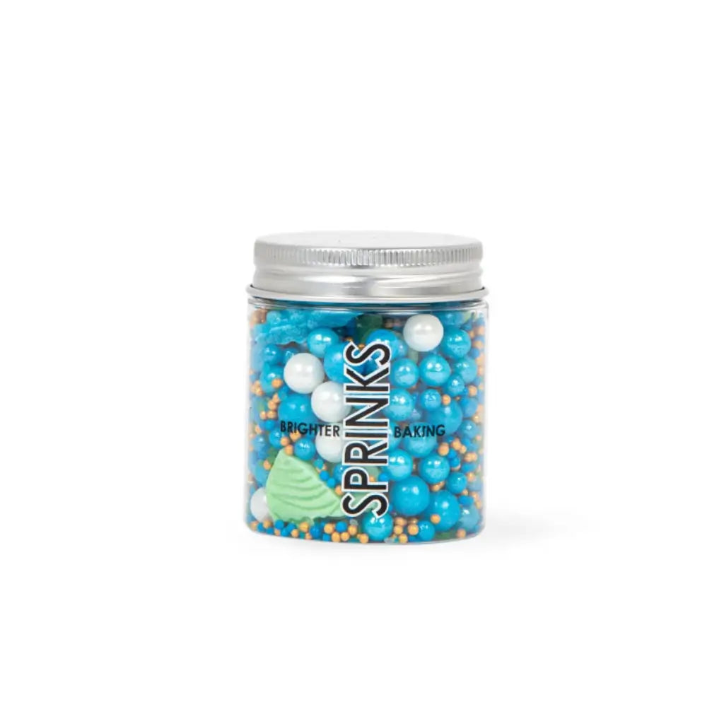Mermaid tales ocean themed cake sprinkles with shells and fish