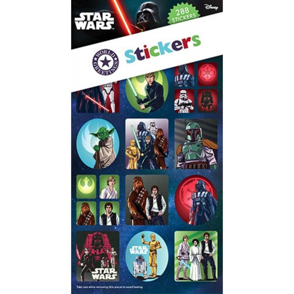 Official Star Wars sticker book containing 288 assorted character stickers.