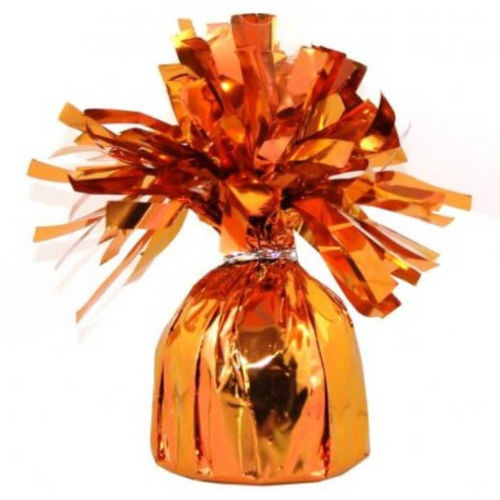 Small Foil Balloon Weight - Orange