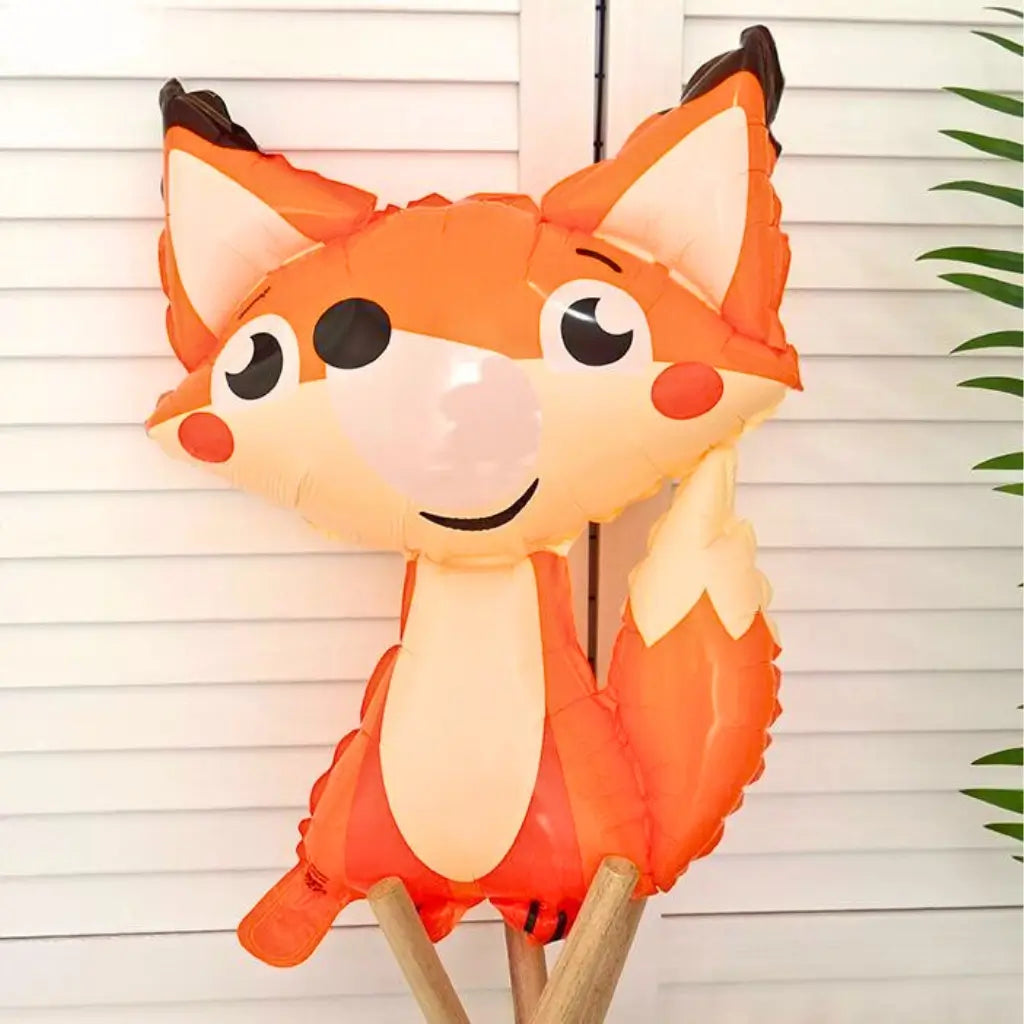 Cute Orange Fox Shaped Foil Balloon