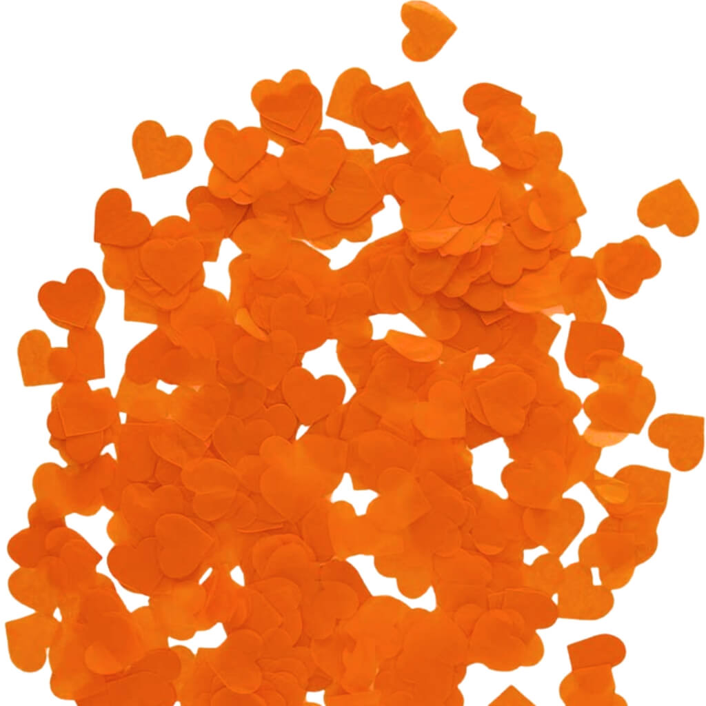20g Heart Shaped Tissue Paper Confetti Wedding Table Scatters Orange