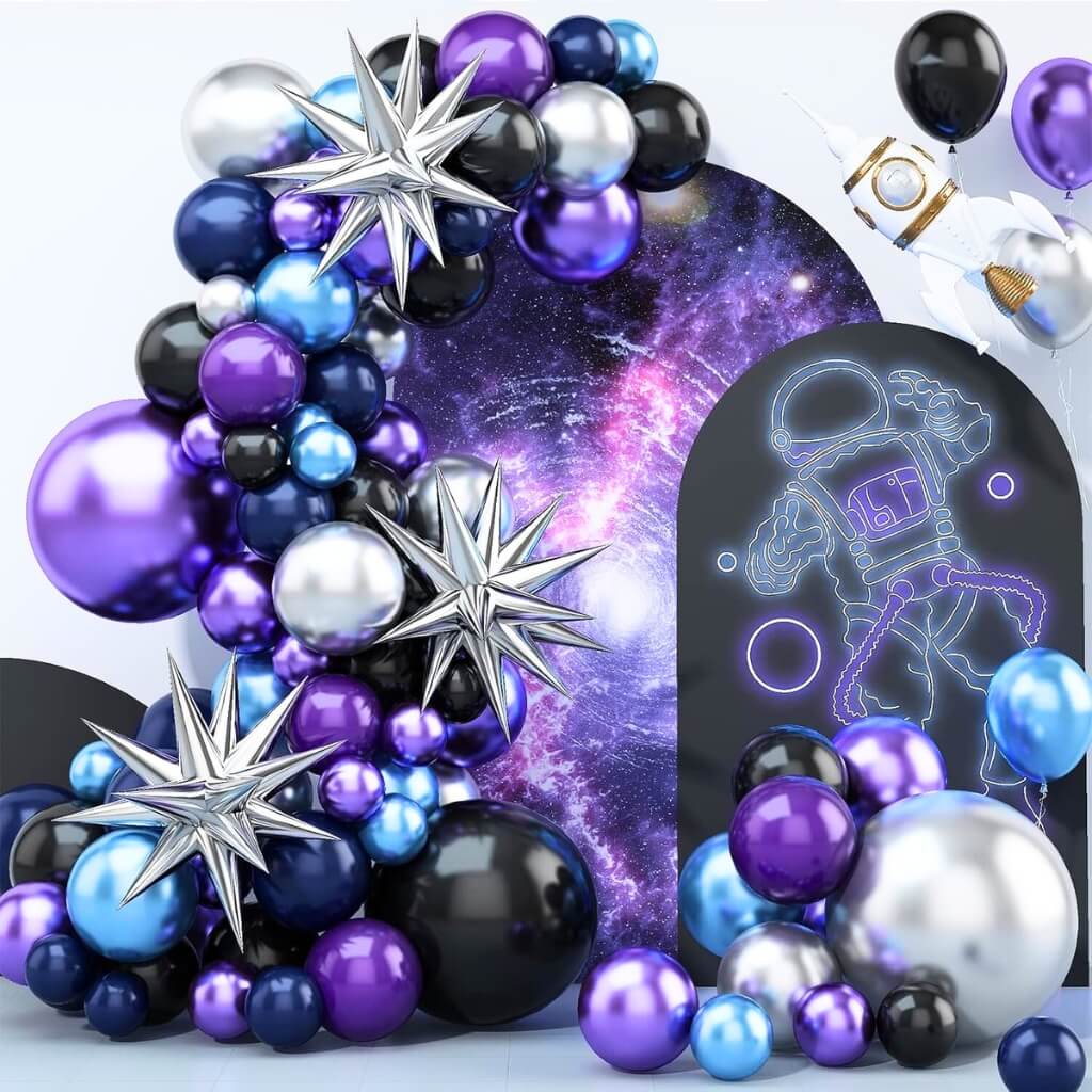 Outer Space Party Balloon Garland DIY Kit