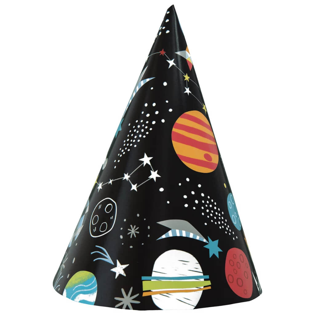 Outer Space Party Hats 8pk childrens outfit accessory party supplies tableware