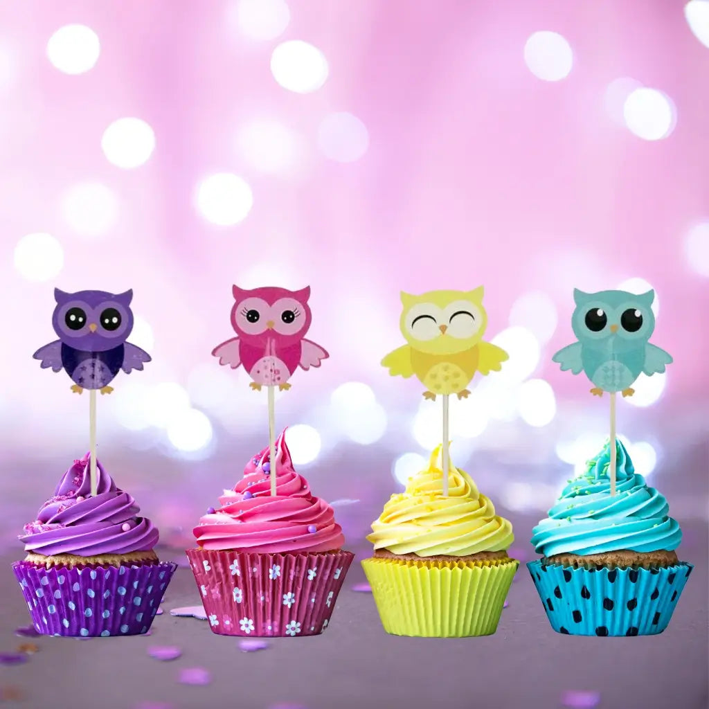 Owl Cupcake Picks 8pk