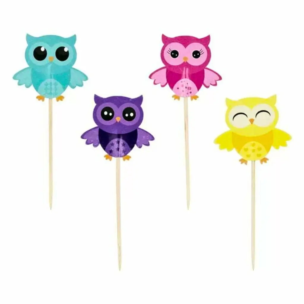 Owl Cupcake Picks 8pk