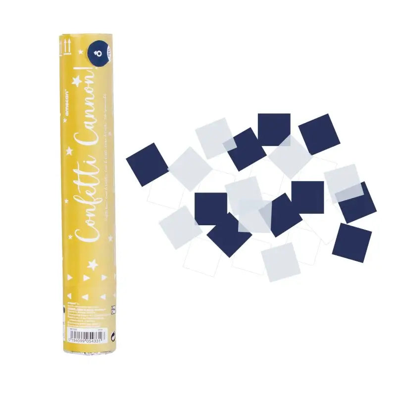 Blue Paper Confetti Cannon Popper 24cm