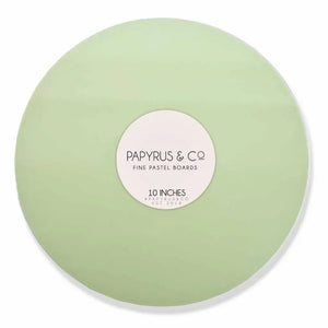 Papyrus & Co pastel green round masonite cake board measuring 10 inches in diameter