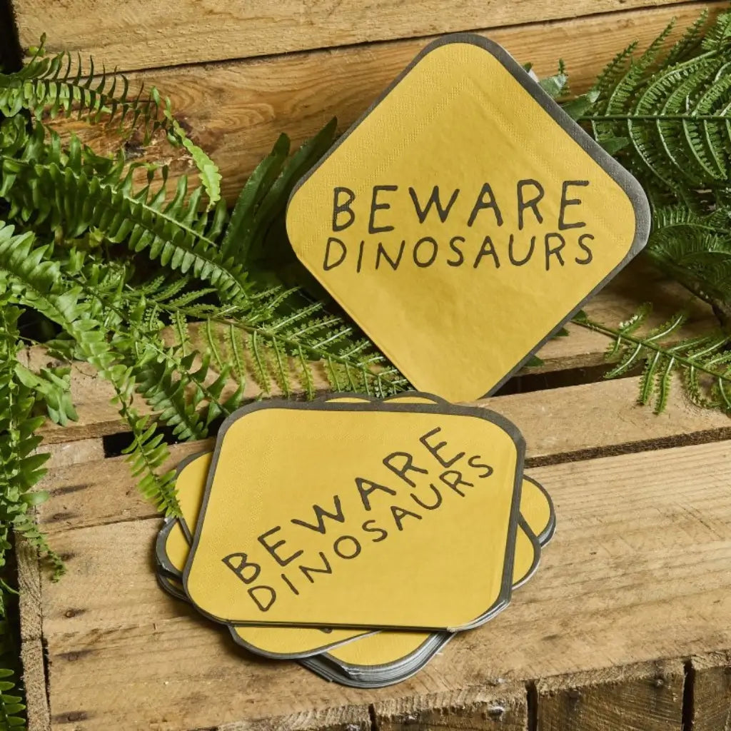 Party Dinosaurs Beware Lunch Napkins 16 Pack