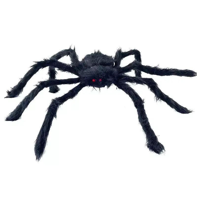 150cm Giant Black Furry Spider with Red Eyes