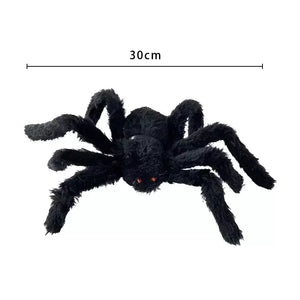 30cm Black Furry Halloween Spider Decorations