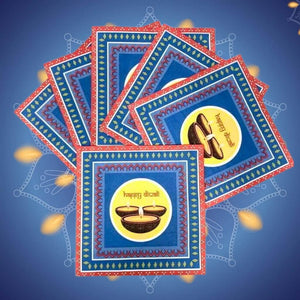 Blue Diwali Napkins 16pk