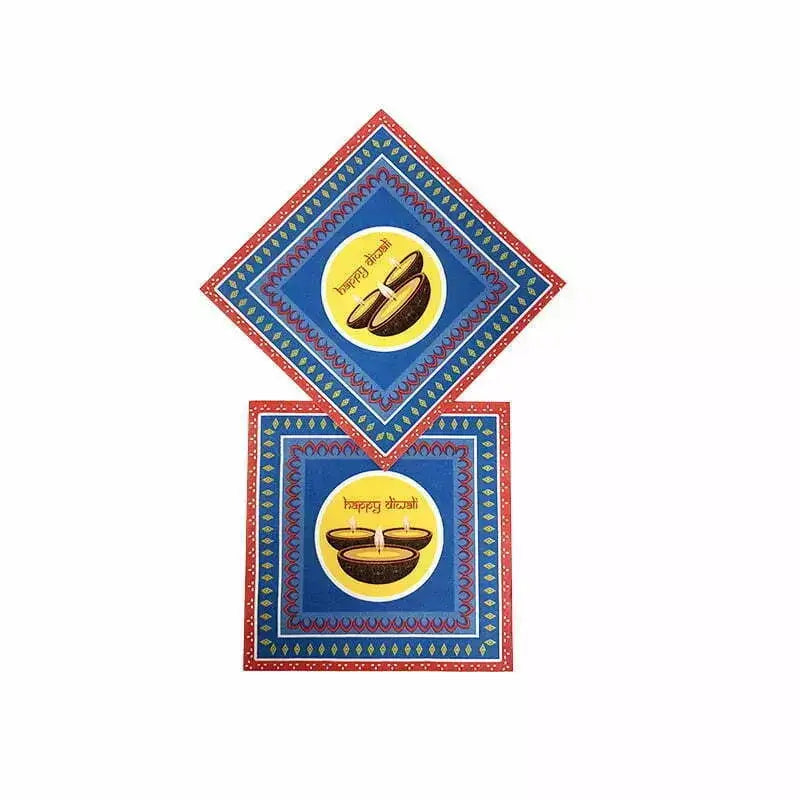 Blue Diwali Napkins 16pk