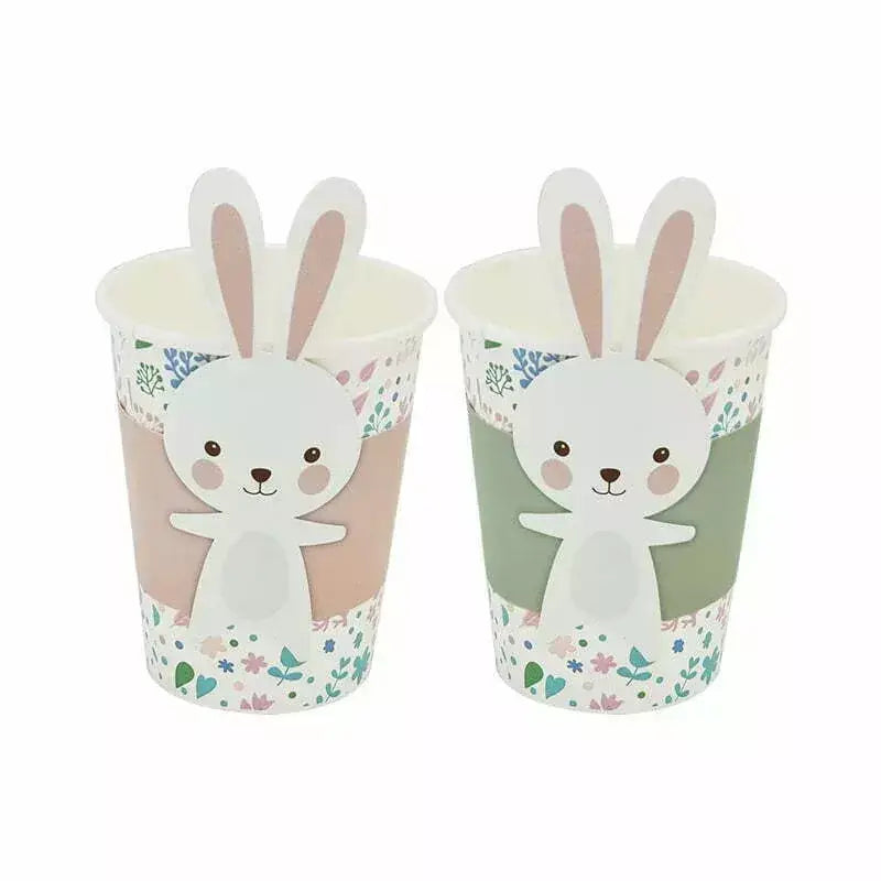 Easter Bunny Paper Cups & Wraps 8pk