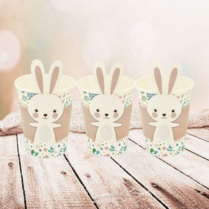 Easter Bunny Paper Cups & Wraps 8pk