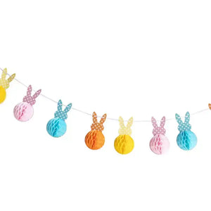 Colourful Easter Bunny Honeycomb Garland