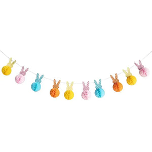 Colourful Easter Bunny Honeycomb Garland